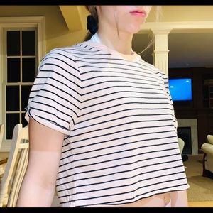 M Cropped stripped top